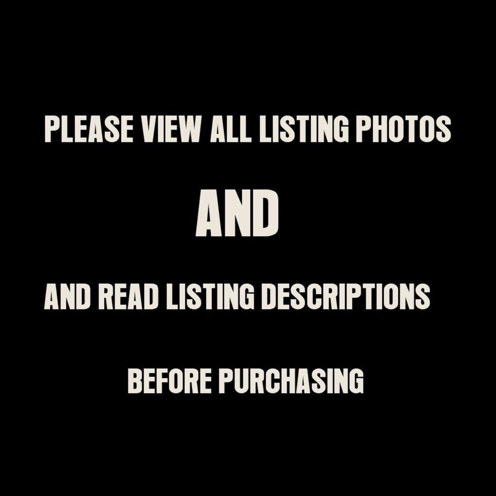 Please read and view all photos